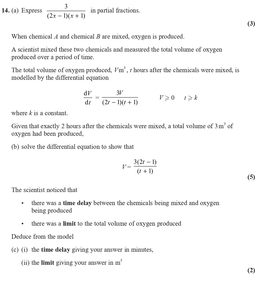 14.-(a)-Express-\[-\frac{3}{(2x-1)(x+1)}-\]-in-partial-fractions-Edexcel-A-Level Maths Pure-Question 15-2022-Paper 2.png